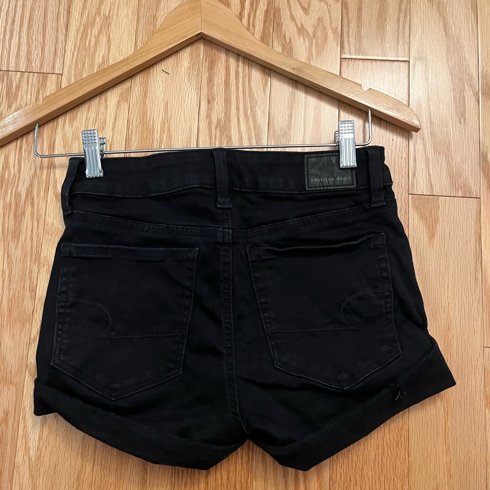 Black American Eagle Jean Shorts